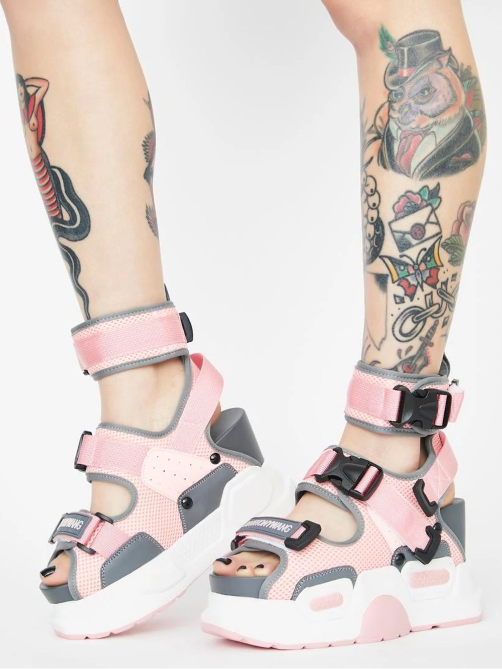 Anthony Wang Dolls Kill Pink Mulberry Platform Sandals Size 7